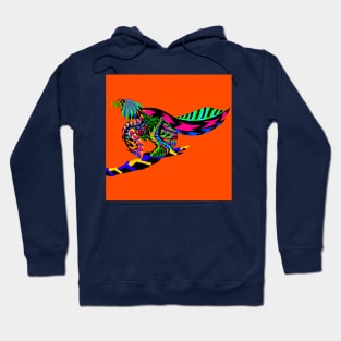 dinosaur bird in mandala pattern ecopop Hoodie